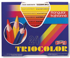 Pastelky Tricolor lakované silné, 24 barev-1